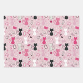 Herzkatzen des Mitteljahrhunderts Geschenkpapier Set (Vorderseite)