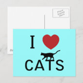 Herzkatzen Postkarte (Vorne/Hinten)