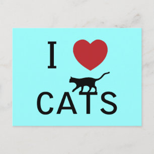 Herzkatzen Postkarte
