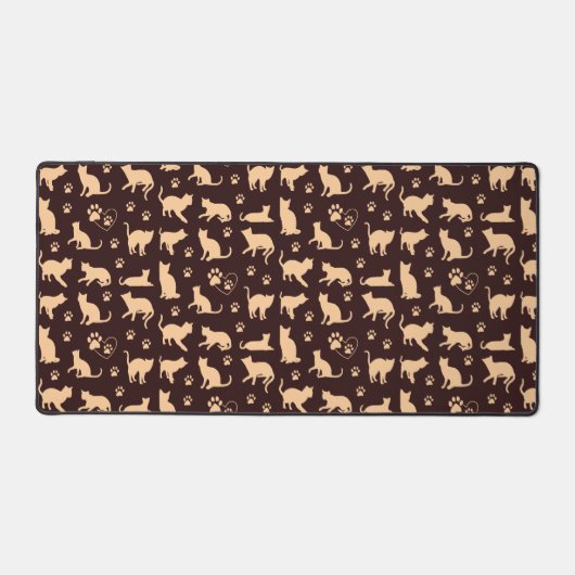 Herzkatzen und Paw-Drucksachen Schreibtischmatte f (Vorderseite)