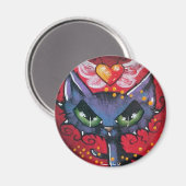Herzkatzenmagnet Magnet (Vorderseite/Rückseite)