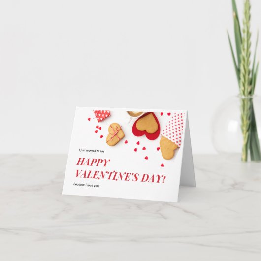 Herzkekse Glücklicher Valentinstag (Vorderseite)