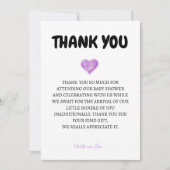 Herzkinderdusche Danke Karte (Vorderseite)