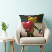 Herzkissen mit Niedlichem Frosch Kissen (Stuhl )