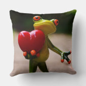 Herzkissen mit Niedlichem Frosch Kissen (Rückseite)