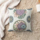 Herzkissen und Blume-Doodle-Kissen Kissen (Decke)
