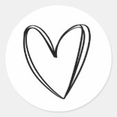 Herzklammern für Geschenke, Umschläge, Kerzen Runder Aufkleber (Vorderseite)