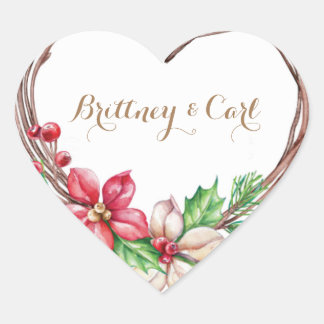 Herzklammern, glänzend, klein, 1½ Zoll (Blatt von  Herz-Aufkleber