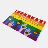 Herzklänge Dekor Doormat, schöner Empfang  Fußmatte (Schrägansicht)