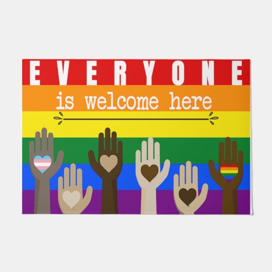 Herzklänge Dekor Doormat, schöner Empfang Fußmatte (Vorderseite)