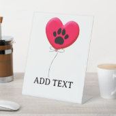 Herzklappenballon mit Hundeschraube drucken Sockelschild (In SItu)