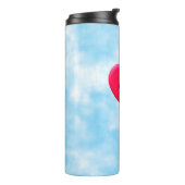 Herzklappenballon mit Hundeschraube drucken Thermosbecher (Nach links gedreht)