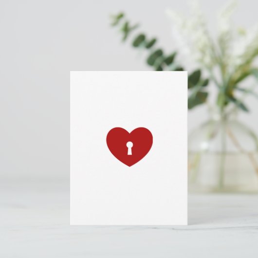 Herzklappendesign Spaß wahre Liebesmuster Postkarte (Stehend Vorderseite)