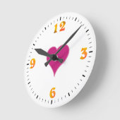 Herzklappenstube Runde Wanduhr (Winkel)