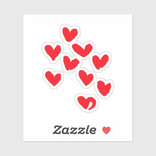 Herzkleber Aufkleber (Blatt)