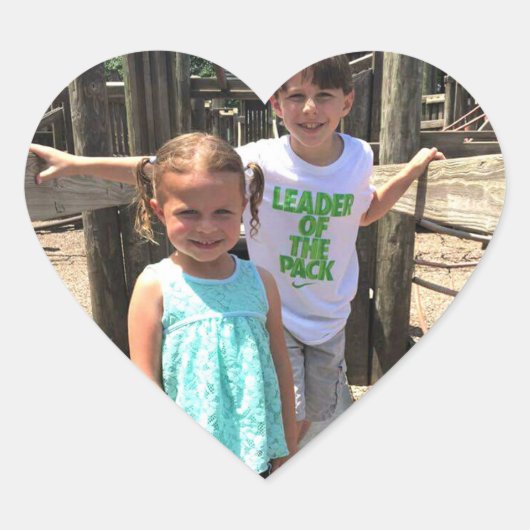 Herzkleber im Foto Herz-Aufkleber (Vorderseite)