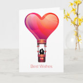 Herzklopfballon Hochzeitkarte Karte (Gelbe Blume)