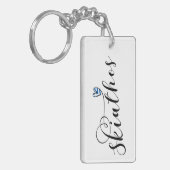 Herzklopfdesign mit griechischer Flagge Schlüsselanhänger (Vorderseite links)