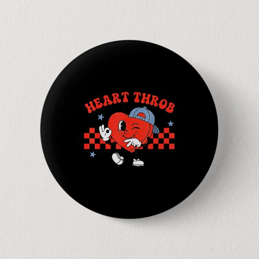 Herzklopfen 67 Valentinstag Six Seven Meme Jungen  Button (Vorderseite)