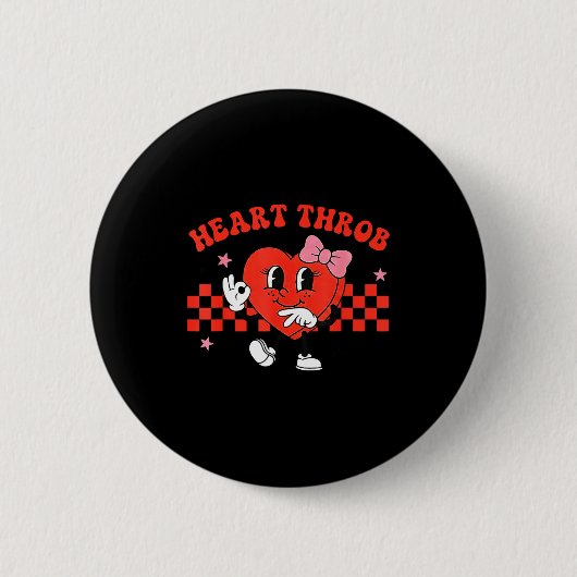 Herzklopfen 67 Valentinstag Six Seven Meme Mädchen Button (Vorderseite)