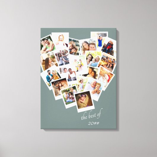 Herzklopfen am Besten | Benutzerdefiniertes Jahr Leinwanddruck (Vorderseite)