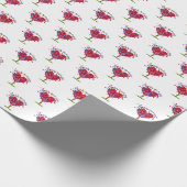 Herzklopfen auf Weiß Geschenkpapier (Ecke)