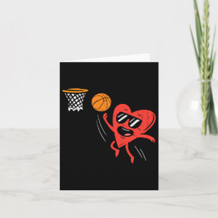 Herzklopfen Basketball Niedlicher Valentinstag Spo Karte