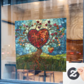 Herzklopfen Fensteraufkleber (Café-Fenster)