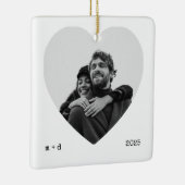 Herzklopfen Foto Ornament - Minimal B&W (Rechts)