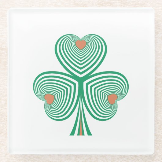 Herzklopfen Glasuntersetzer (Vorderseite)