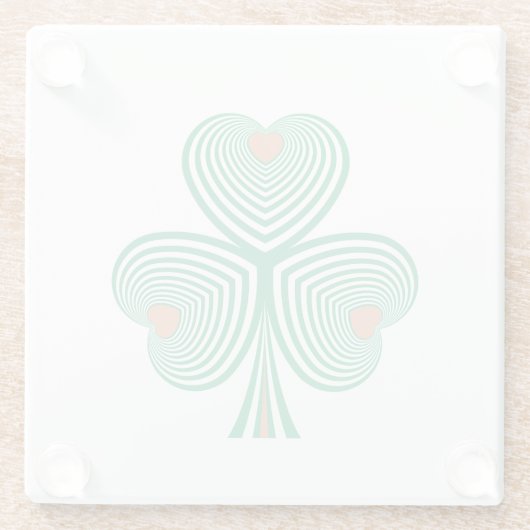 Herzklopfen Glasuntersetzer (Rückseite)