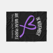 Herzklopfen im November tragen wir Lila Pankreaskr Fleecedecke (Vorderseite (Horizontal))