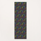 Herzklopfen Konturen in Regenbogenfarben Allover P Yogamatte (Vorderseite)