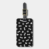 Herzklopfen mit schwarzen Totgebläse Tie Bl Gepäckanhänger (Vorderseite vertikal)