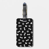 Herzklopfen mit schwarzen Totgebläse Tie Bl Gepäckanhänger (Rückseite vertikal)