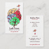 Herzklopfen mit Vogelillustration aus dem Herzen Visitenkarte (Vorne/Hinten)