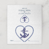 Herzklopfen Platzkarte (Außenseite Aufgefaltet)