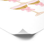 Herzklopfen Prosecco Bubbly Brautparty Willkommen Poster (Ecke)