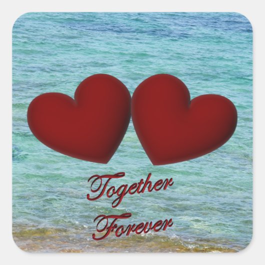 Herzklopfen Quadratischer Aufkleber (Vorderseite)