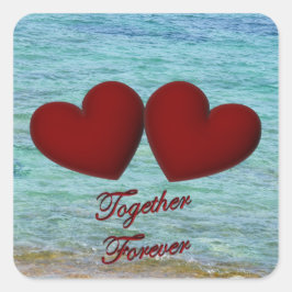 Herzklopfen Quadratischer Aufkleber