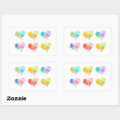 Herzklopfen Rechteckiger Aufkleber (Blatt)