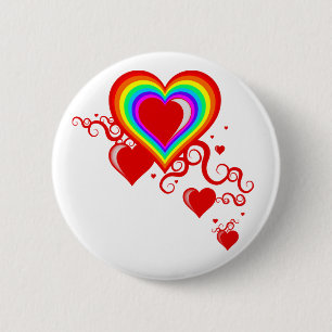 Herzklopfen. Regenbowz. Button