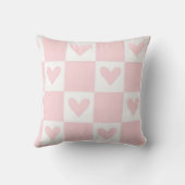 Herzklopfen - rosa Gelbe Rückseite - Kissen (Rückseite)