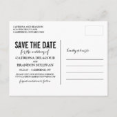 Herzklopfen Save the Date Postkarte (Rückseite)