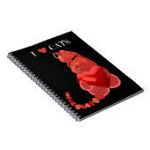 Herzklopfen SpiralNotebook, SchulNotebook, Schwarz Notizblock (Rechte Seite)