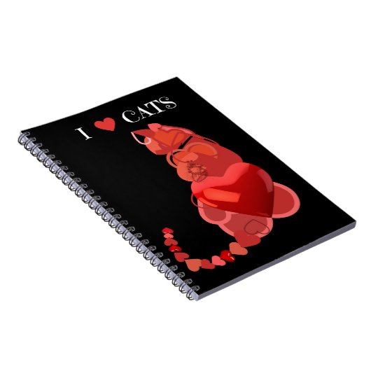 Herzklopfen SpiralNotebook, SchulNotebook, Schwarz Notizblock (Rechte Seite)