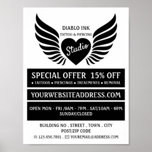 Herzklopfen Tattoo, Tattoo & Body Piercing Studio Poster