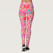 Herzklopfen und Blume Leggings (Rückseite)