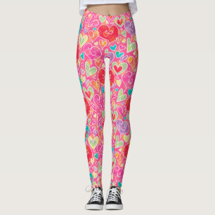 Herzklopfen und Blume Leggings