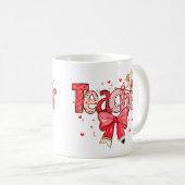 Herzklopfen und Coquette BW Design Lehrer Wertschä Kaffeetasse (VorderseiteRechts)